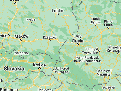 Map showing location of Przemyśl (49.78498, 22.76728)