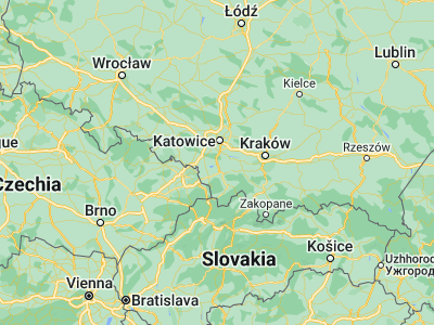 Map showing location of Pszczyna (49.98037, 18.95382)