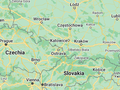 Map showing location of Pszów (50.03994, 18.39472)
