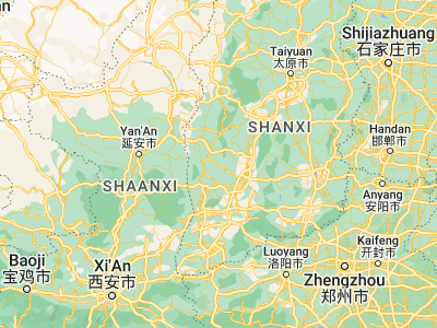 Map showing location of Pucheng (36.41361, 111.095)