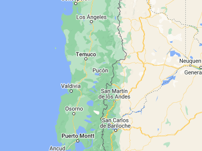 Map showing location of Pucón (-39.28223, -71.95427)