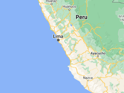 Map showing location of Pucusana (-12.48333, -76.8)