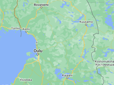 Map showing location of Pudasjärvi (65.38333, 26.91667)