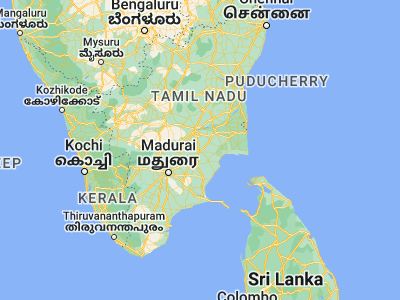 Map showing location of Pudukkottai (10.38128, 78.82141)