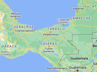 Map showing location of Pueblo Juárez (17.6428, -93.15906)