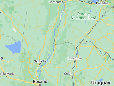 Map showing location of Pueblo Libertador (-30.22087, -59.38981)