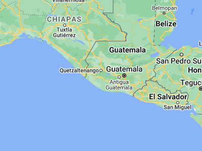 Map showing location of Pueblo Nuevo (14.65, -91.53333)