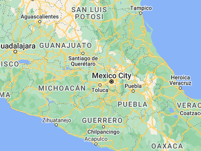 Map showing location of Pueblo Nuevo (19.67306, -99.62222)