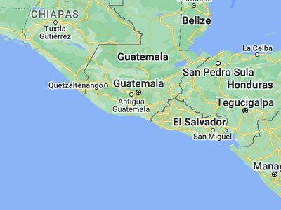 Map showing location of Pueblo Nuevo Viñas (14.22583, -90.47417)