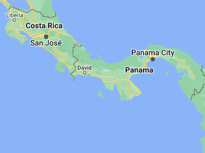 Map showing location of Pueblo Viejo (8.25, -81.66667)