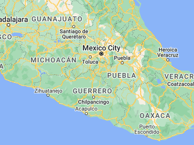 Map showing location of Puente de Ixtla (18.61472, -99.31806)