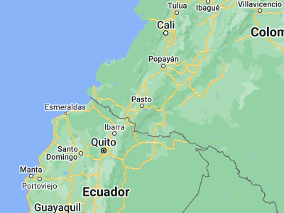Map showing location of Puerres (1.19374, -77.26661)