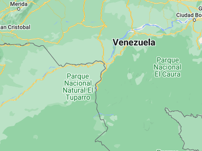Map showing location of Puerto Ayacucho (5.66389, -67.62361)