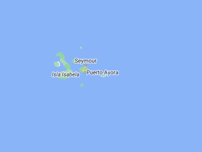 Map showing location of Puerto Baquerizo Moreno (-0.9, -89.6)