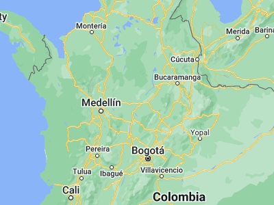 Map showing location of Puerto Berrío (6.49156, -74.40326)