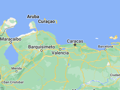 Map showing location of Puerto Cabello (10.47306, -68.0125)