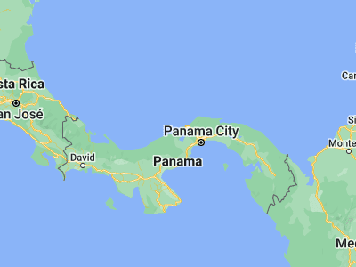 Map showing location of Puerto Escondido (9.19333, -80.08833)