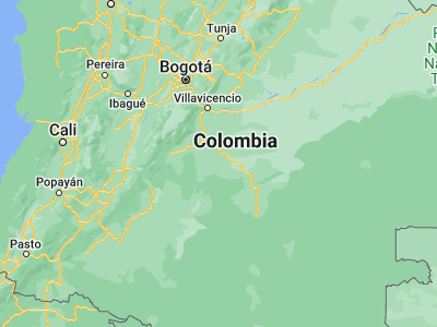 Map showing location of Puerto Lleras (3.02225, -73.4044)