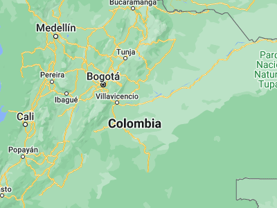Map showing location of Puerto López (4.08451, -72.95597)