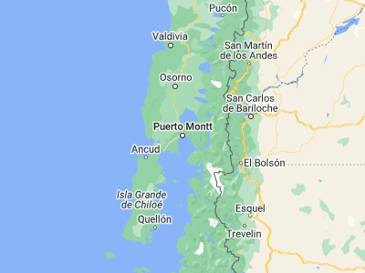 Map showing location of Puerto Montt (-41.46985, -72.94474)
