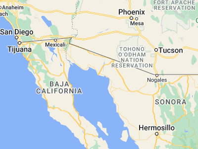 Map showing location of Puerto Peñasco (31.32141, -113.53392)