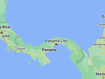 Map showing location of Puerto Pilón (9.36444, -79.79333)