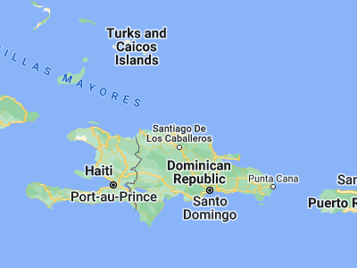 Map showing location of Puerto Plata (19.79344, -70.6884)