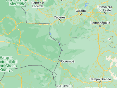 Map showing location of Puerto Quijarro (-17.78333, -57.76667)