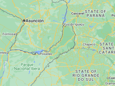 Map showing location of Puerto Rico (-26.79598, -55.02402)