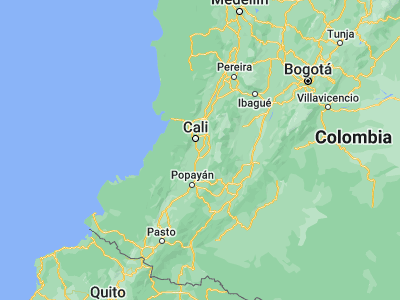 Map showing location of Puerto Tejada (3.23114, -76.41668)