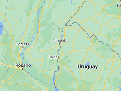 Map showing location of Puerto Yeruá (-31.53713, -58.01527)
