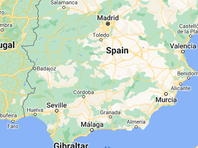 Map showing location of Puertollano (38.68712, -4.10734)