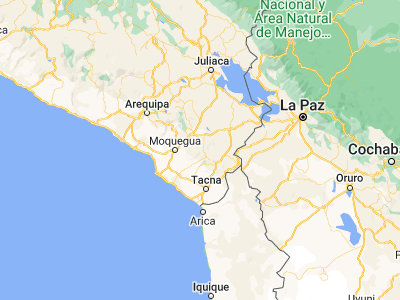 Map showing location of Pujocucho (-17.15778, -70.35222)
