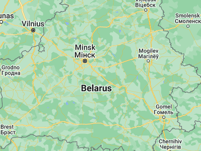 Map showing location of Pukhavichy (53.5297, 28.2467)