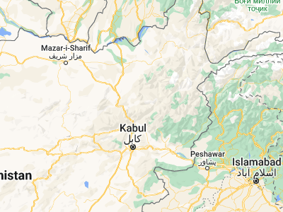 Map showing location of Pul-e Ḩişār (35.61794, 69.47134)