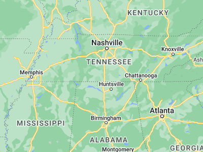 Map showing location of Pulaski (35.1998, -87.03084)