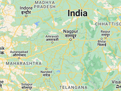 Map showing location of Pulgaon (20.73333, 78.33333)