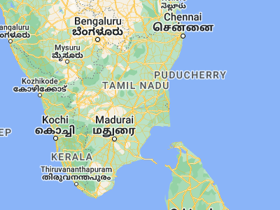 Map showing location of Pullambādi (10.96667, 78.91667)
