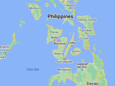 Map showing location of Pulupandan (10.5203, 122.8017)