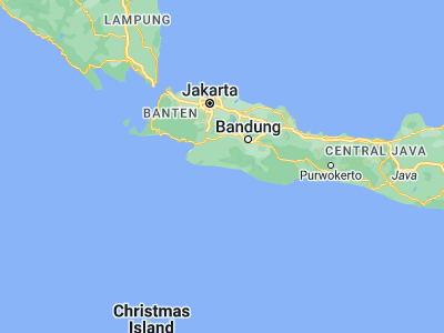 Map showing location of Puncak (-7.4487, 107.126)