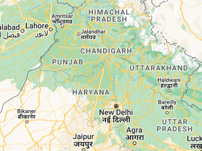 Map showing location of Pūndri (29.76142, 76.55849)