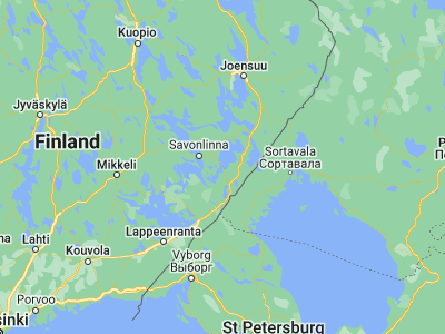 Map showing location of Punkaharju (61.75883, 29.38843)