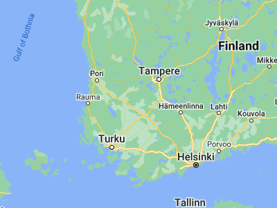 Map showing location of Punkalaidun (61.11667, 23.1)