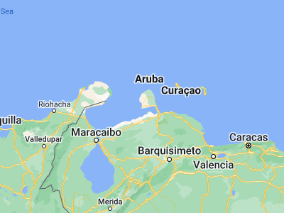 Map showing location of Punta Cardón (11.65806, -70.215)