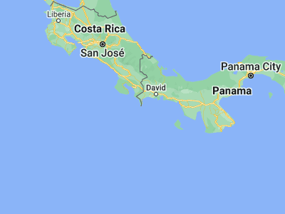 Map showing location of Punta de Burica (8.03333, -82.86667)