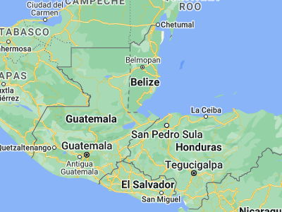 Map showing location of Punta Gorda (16.09835, -88.8097)