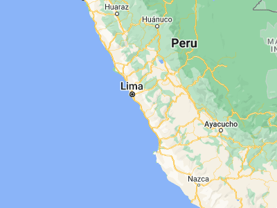 Map showing location of Punta Hermosa (-12.33333, -76.81667)