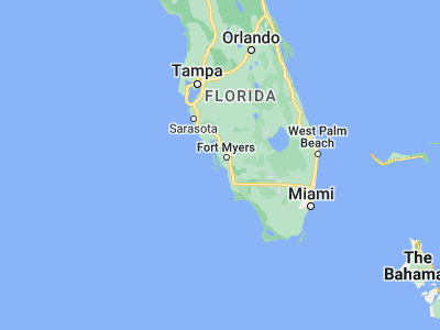 Map showing location of Punta Rassa (26.48786, -82.01231)