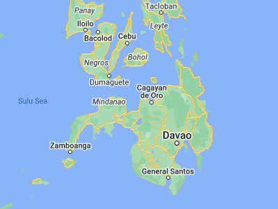 Map showing location of Punta Silum (8.38167, 124.26944)