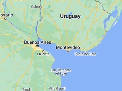 Map showing location of Puntas de Valdez (-34.58389, -56.69944)